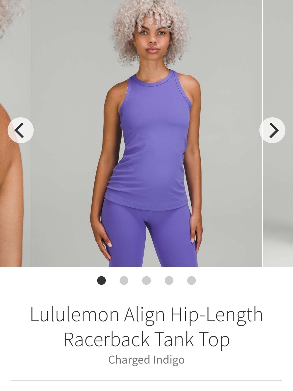 NWT Lululemon Align Hip-Length Racerback Tank Top

Charged Indigo

Size 6